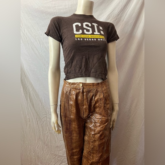 Vintage 80’s real snake skin Elodia high waisted whip snake leather pants - Picture 2 of 16